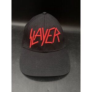 SLAYER Logo Black Baseball Cap Hat Red Logo Adjustable 2018